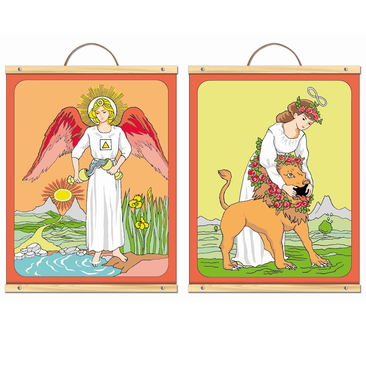 8" x 10" Strength & Temperance Tarot Paint-by-Number Kit by Artist's Loft®